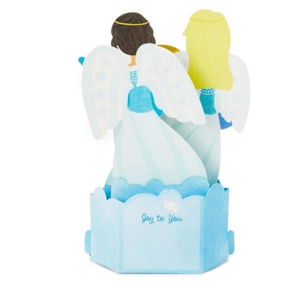 HALLMARK Christmas 8 Pop Up Dimensional Greeting Cards Angels - Picture 2 of 8